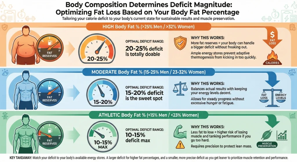 Body Composition Determines Deficit Magnitude-infographic