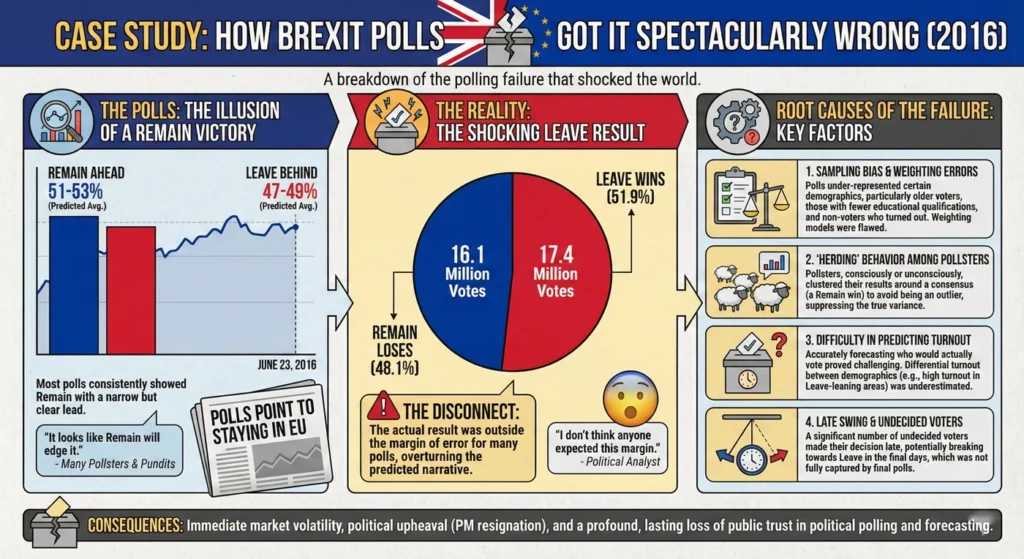 CASE STUDY How Brexit Polls Got It Spectacularly Wrong (2016)-Infographic
