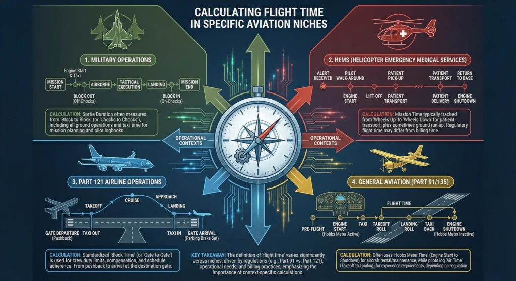 Calculating Flight Time in Specific Aviation Niches-infographic