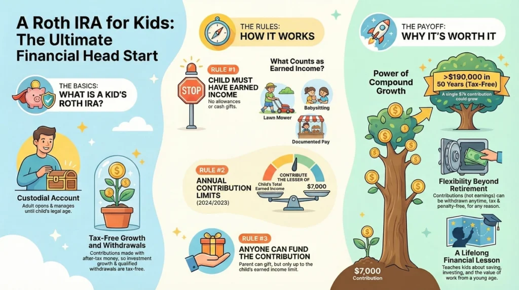 Can I Open a Roth IRA for My Child - INFOGRAPHIC