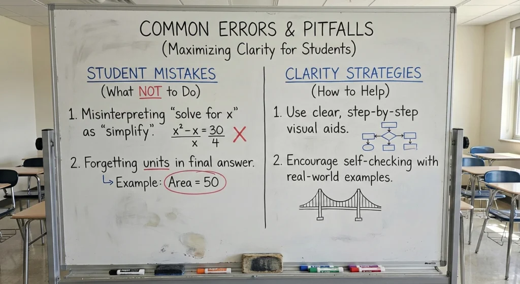 Common Errors and Pitfalls (Maximizing Clarity for Students)