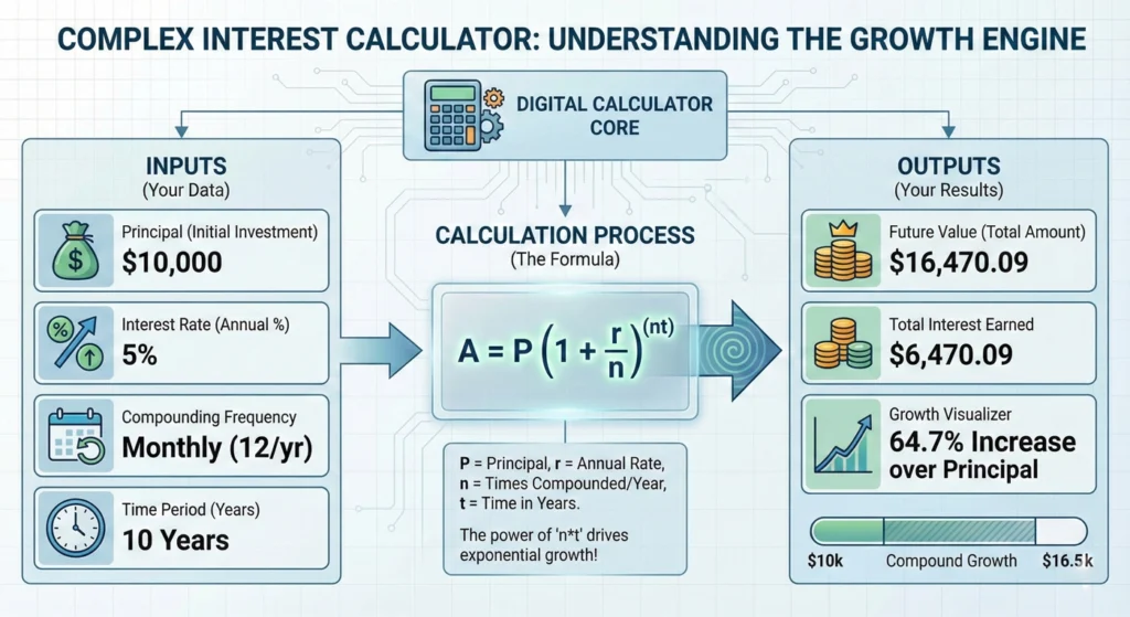 Complex Interest Calculator The Ultimate Guide to Making Sense of Your Money's Growth - infographic