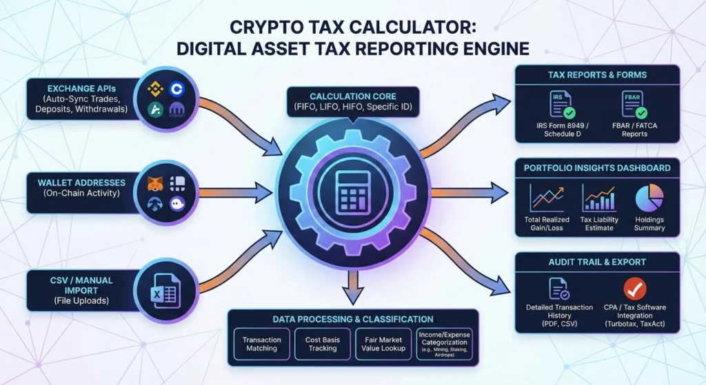 Crypto Tax Calculators - infographic
