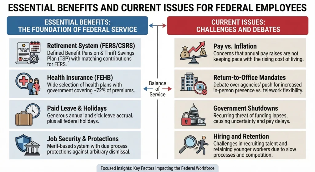 Essential Benefits and Current Issues for Federal Employees-infographic