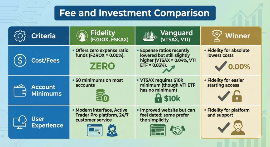 Fee and Investment Comparison-infographic