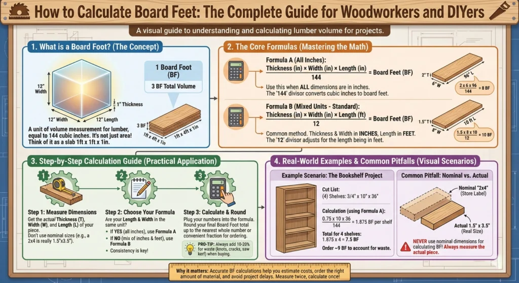 How to Calculate Board Feet The Complete Guide for Woodworkers and DIYers-infographic
