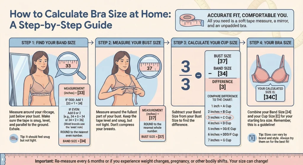 How to Calculate Bra Size at Home-infographic