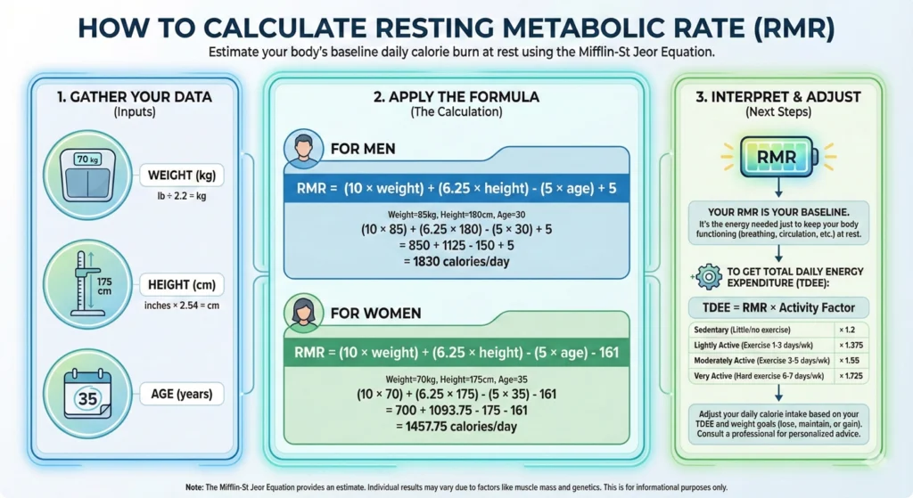 How to Calculate Resting Metabolic Rate Your Guide to Understanding Your Body's Baseline Energy Needs-infographic