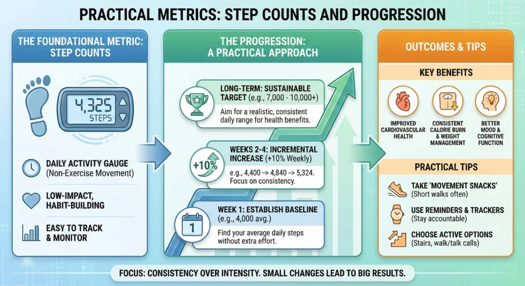 Practical Metrics Step Counts and Progression-infographic