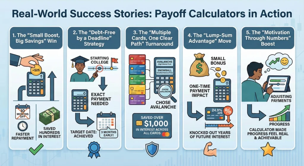 Real-World Success Stories Payoff Calculators in Action - infigraphic