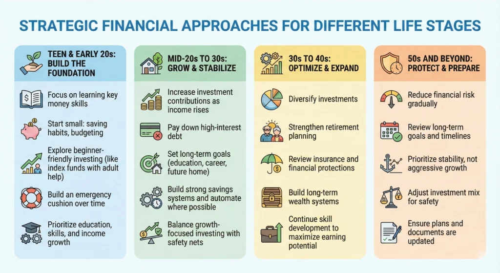 Strategic Approaches for Different Life Stages - infigraphic