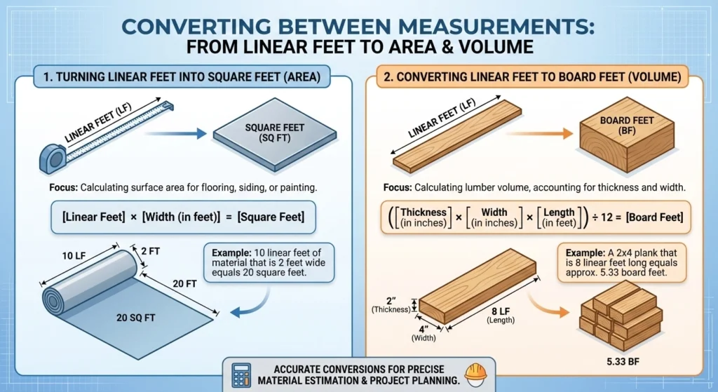 Turning Linear Feet Into Square Feet-infographic